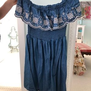 Blue off the shoulder Dress